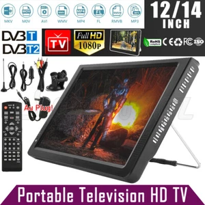Portable 14" Digital TV 1080P HD TFT LED Car USB HDMI TV Video Player Television - Picture 1 of 14