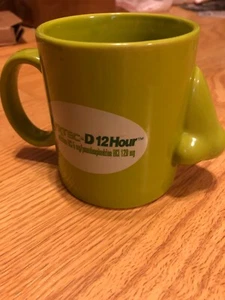 Zyrtec-D 12 Stunden Pharma Drug Rep Kaffeebecher Tasse grün 3D Nase - Bild 1 von 4