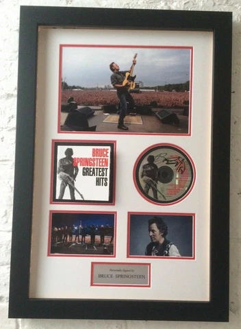 Bruce Springsteen FRAMED Autograph "THE BOSS" GENUINE Signed CD AFTAL COA (F) Cover