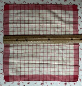 Pañuelo retro vintage a cuadros rojo y blanco de los años 30 - Imagen 1 de 2