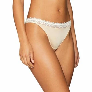 Heidi by Heidi Klum Geometric-Lace Thong Toasted Almond Pristine Nude Small - Picture 1 of 2