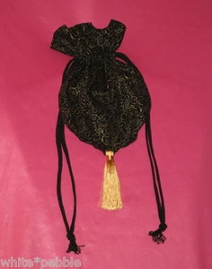 Monedero/bolso/tote hecho a mano - Bolso de noche/bolso de regalo negro/dorado - pequeño PRECIO REDUCIDO - Imagen 1 de 2