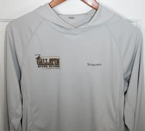 Simms Men’s Solarflex UPF 50 Hoodie T Shirt S Gallatin River Guides Big Sky, MO - Picture 1 of 6