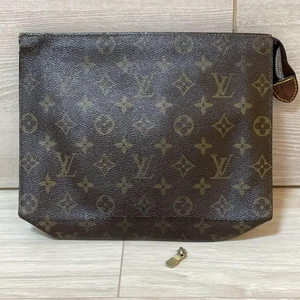LOUIS VUITTON Poche Toilette 25 Vintage Artikel Monogram Clutch Tasche Made in France - Bild 1 von 12