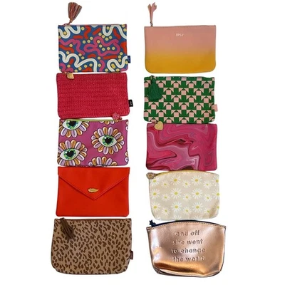 Lote de 10 bolsas de viaje de maquillaje Ipsy Glam estilos y colores surtidos Foto 1 de 4