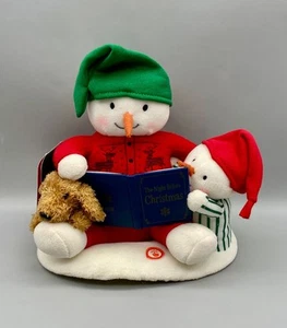 Peluche Hallmark 2019 Jingle Pals Story Time muñeco de nieve Navidad animado como se lee - Imagen 1 de 9