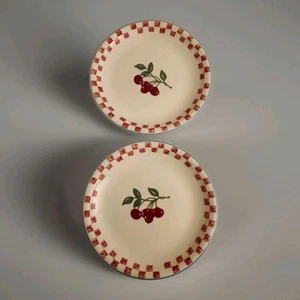2 Mainstays Cherry Orchard Salad Plates Dinnerware - Picture 1 of 7