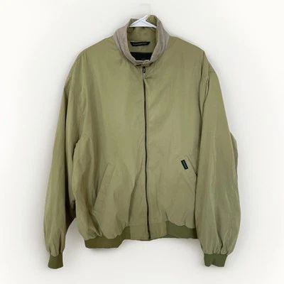 VTG Weatherproof XL light Green Faux Suede Bomber Jacket Extra Large Mens*No Sz - Image 1 of 4