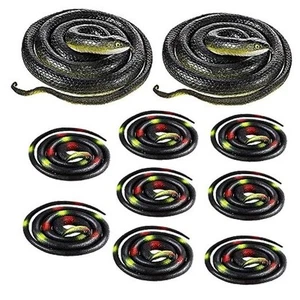 10 Super Realistic Rubber Black Mamba Snake Toy - Fake Snake to Scare Birds, - Picture 1 of 8
