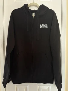 Halloween Haunt 2018 Black Zip Up Hoodie Large Knott’s Scary Farm Glows In Dark - Picture 1 of 5