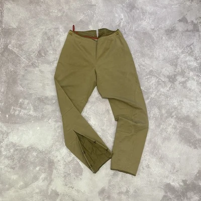 Pantalones Prada Vintage Rojo Tab Algodón Elastano Beige Transformer Avantgarde Y2K 42 Foto 1 de 4