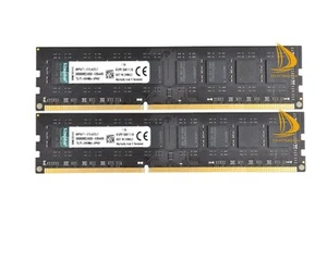 2PCS Kingston 8GB 2RX8 PC3-12800U DDR3 1600Mhz 240Pin DIMM Desktop-Speicher RAM~ - Afbeelding 1 van 8