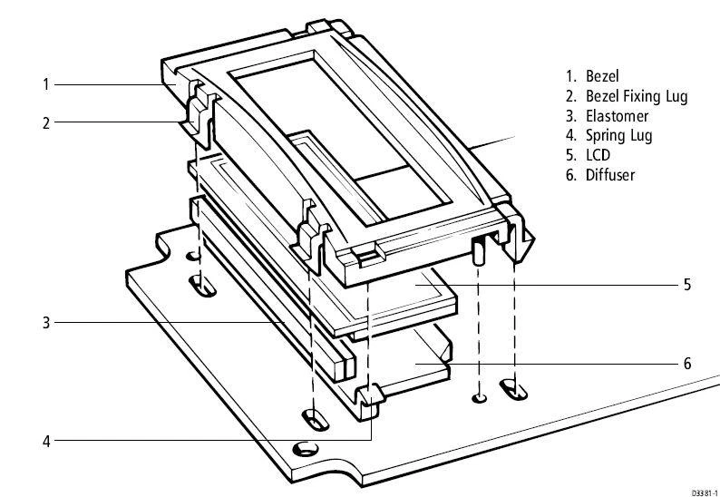 Raymarine Autohelm Tillerpilot ST1000+ ST2000+ LCD Display Assembly Q053  - Image 1 of 1