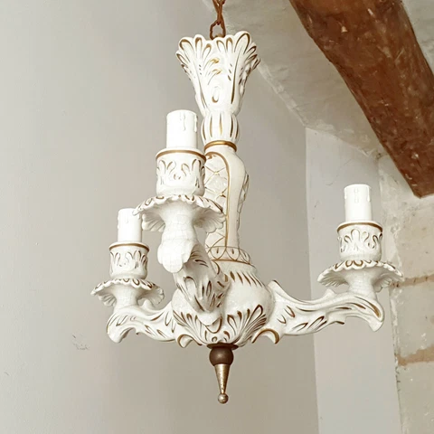 Chandelier Suspension Vintage 1950 Ceramic 50S 1950S Years 50 Cover