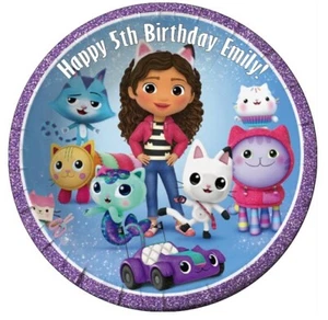 Gabby's Dollhouse Personalised Edible Cake Topper Wafer Paper 7.5" - Picture 1 of 2