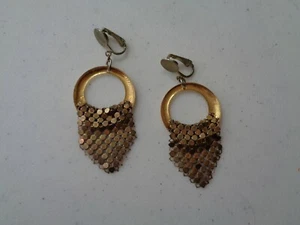 Clip Earrings Art Nouveau Flapper Style Show Stoppers Vintage Clip-On Style Pair - Picture 1 of 5