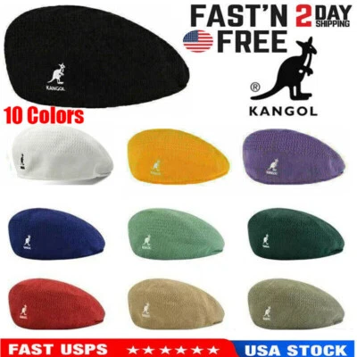 Kangol Boina Transpirable Sombrero Verano Newsboy Tejido Informal Hombres Mujeres Malla Gorra Plana Foto 1 de 4