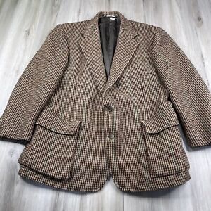 Vintage Polo Ralph Lauren Tweed Blazer Sport Jacket Size 42 Houndstooth *READ*
