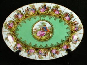 Tirschenreuth Schaller Wiesau Germany Fragonard Art 17" Oval Serving Platter - Picture 1 of 11