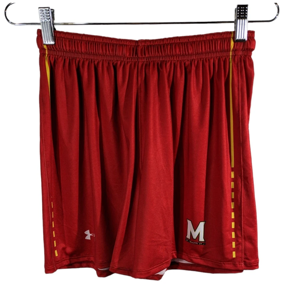 Pantalones cortos de lacrosse Maryland Terps para mujer talla pequeña rojos Under Armour Terrapins Foto 1 de 4