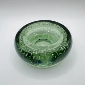 Vintage Whitefriars Green Bullicante Art Glass Bowl – Pattern 9099 – Mid-Century - Picture 1 of 4