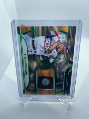 2022 Topps Tribute Tim Anderson Stamp Of Approval Green Jersey Patch Relic #/99 - Image 1 of 2