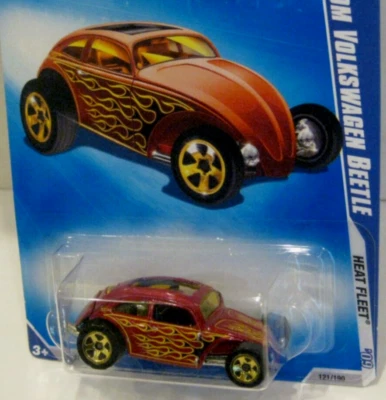 2009 HOT WHEELS ~RED With FLAMES CUSTOM 1966 VOLKSWAGEN BEETLE~ - Image 1 of 4