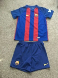 Boys Nike BARCELONA FCB Barca football club kit age 7-8 (8-9) FREE POSTAGE - Picture 1 of 1