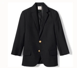 Lands' End School Uniform Boys Hopsack Blazer Deep Navy  Size 12 Kids - Picture 1 of 9
