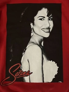 Selena Quintanilla Red Sweatshirt Top Long Sleeve Latin Music 90s Size Small EUC - Picture 1 of 9