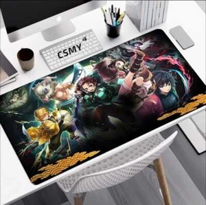 Large/XL Mouse Pad Non-Slip Gaming Illuminated Demon Slayer Anime Mat PC Laptop - Picture 1 of 9