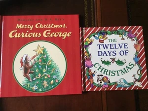 Merry Christmas Curious George & The Twelve Days of Christmas,Honey Bear Book - Picture 1 of 12