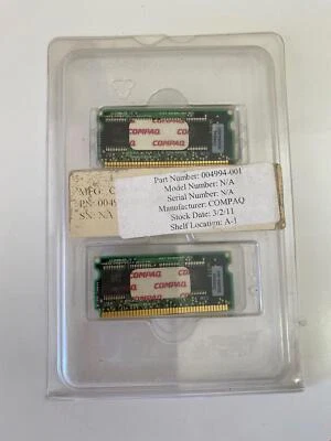 Compaq 004994-001 8 MB (2x4MB) Memory Modules FRU 218070-001 - Image 1 of 2