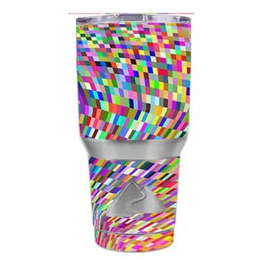 Skin Decal for Ozark Trail 30 oz Tumbler Cup (6-piece kit) / color checker swirl - Picture 1 of 1
