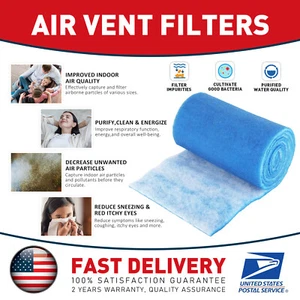 Quality Air Vent Filters Kit 12"x12'-Floor Vent Filters Air Conditon Filters Pad - Picture 1 of 15