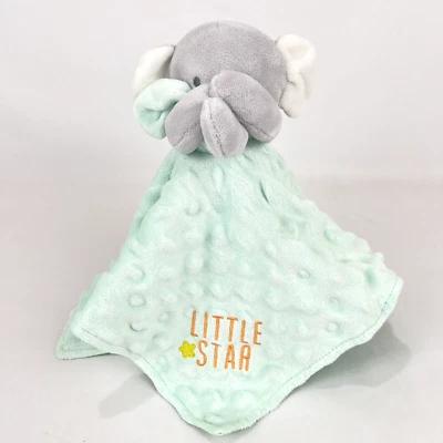 Carters Child of Mine Little Star Elephant Green Lovey Security Blanket Satin - Image 1 of 4