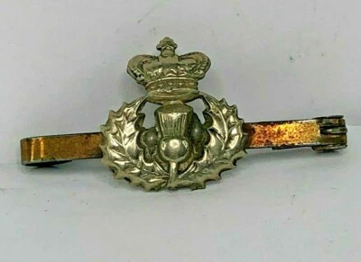 Victorian Cameron Highlanders Sweetheart Brooch Made from collar badge 43x20mm - Image 1 of 3
