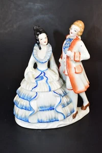 FIGURA PAREJA VINTAGE BARATIJA CAJA DE POLVO JAPÓN AÑOS 1920 - 1930 - Imagen 1 de 10