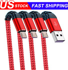 4Pack Heavy Duty Micro USB Fast Charger Data Cable Cord For Samsung Android HTC