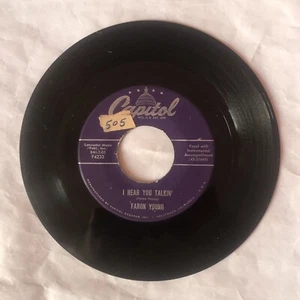 Faron Young - I Hear You Talkin’ / Country Girl 45 RPM Capitol Records Vinyl 7” - Picture 1 of 2