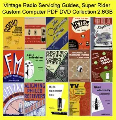 Vintage Radio Servicing Repair Guides EBooks, Rider Custom Collection, PDF DVD ! - Image 1 of 4
