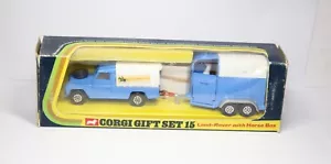 Corgi Gift Set 15 Land Rover And Rice's Beaufort Horse Box In Original Box - Picture 1 of 11