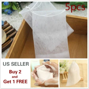 5pcs Exfoliating Soap Saver Mesh Pouches,Bath Shower Scrubs,Bathroom - Picture 1 of 7