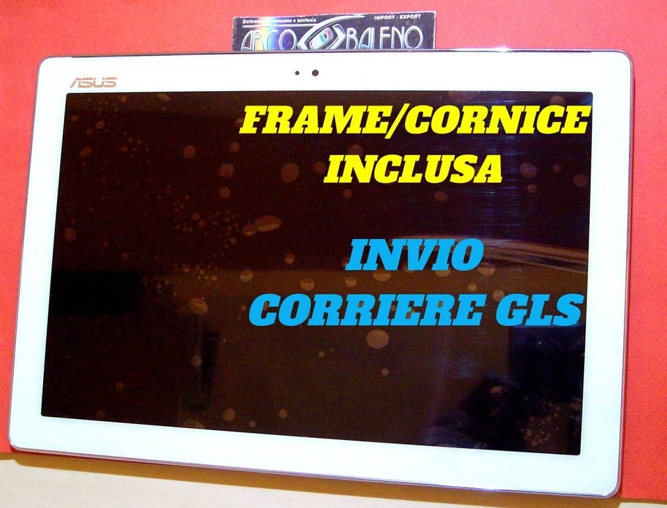 DISPLAY+ TOUCH SCREEN COVER PER ASUS ZENPAD 10 Z300M BIANCO P00C P023 P023 FRAME - Immagine 1 di 1