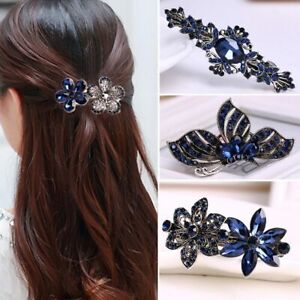 Women Metal Flowers Hairpin Rhinestone Butterfly Hair Clip Bow Knot Barrette