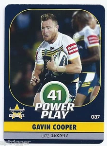 2015 NRL Power Play Base Card (037) Gavin COOPER Cowboys - Picture 1 of 1