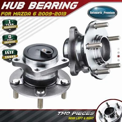 2x Rear Driver & Passenger Side Wheel Bearing Hub Assembly for Mazda 6 2009-2013 - Image 1 of 4