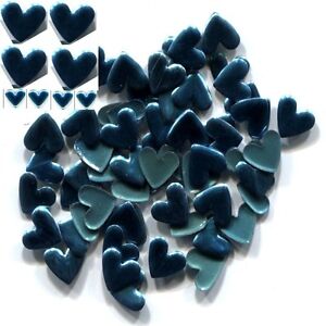 HEARTS Smooth Rhinestuds 6mm Hot Fix  PEACOCK BLUE    2 Gross 288 Pieces