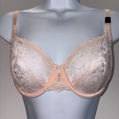 Sujetador Victoria's Secret Melocotón Floral Encaje Con Aros Sin Forro Talla 34D Nuevo con Etiquetas Foto 1 de 4