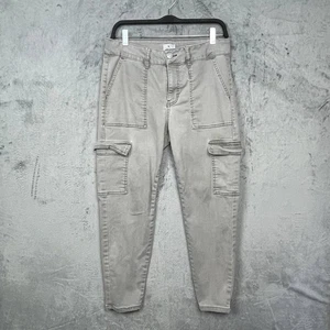 Pantalones ajustados cargo verde envejecido 14 bolsillos utilitarios grunge ropa de calle viaje - Imagen 1 de 6